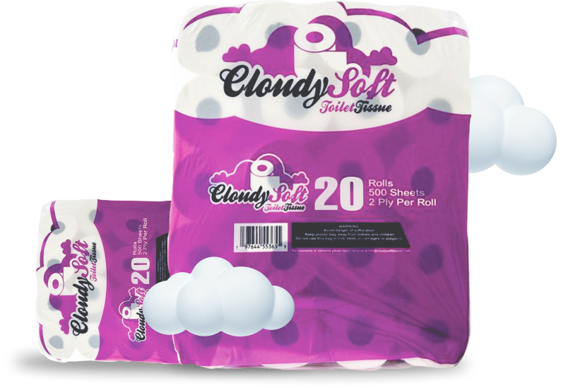 CloudySoft 20 Mega Toilet Rolls