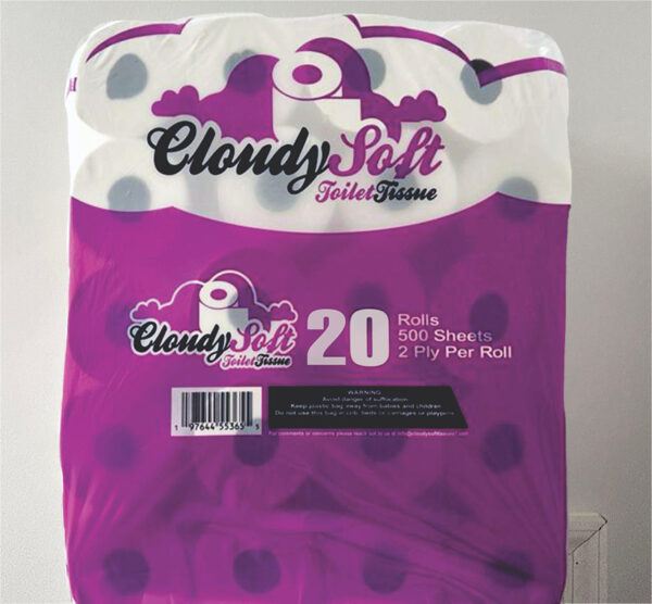 CloudySoft 20 Mega Toilet Rolls