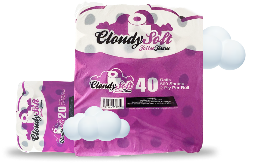 CloudySoft Toilet Rolls